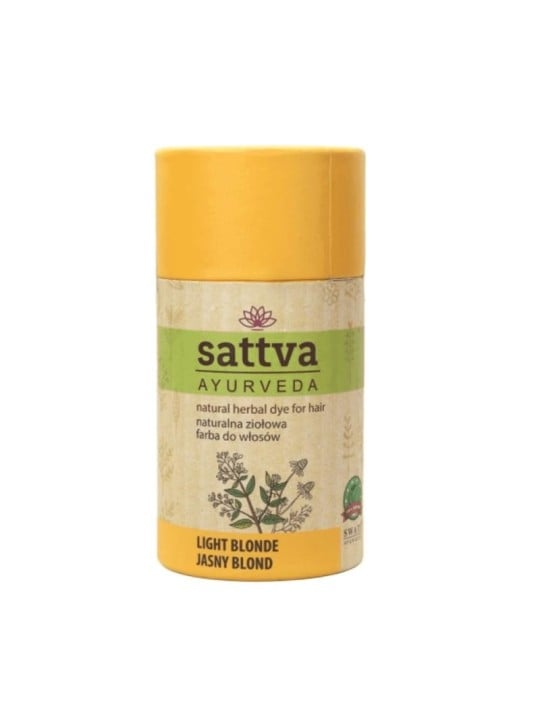 Sattva tintura naturale a base di erbe per capelli, tinta naturale a base di erbe, biondo chiaro 150 g