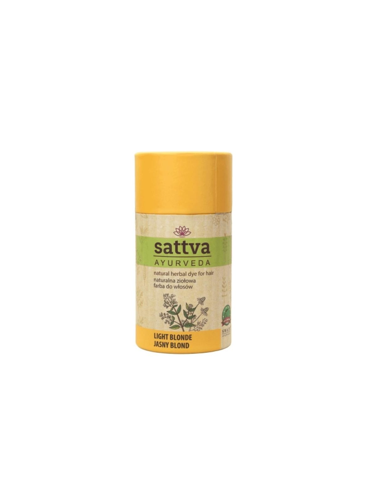 Sattva tintura naturale a base di erbe per capelli, tinta naturale a base di erbe, biondo chiaro 150 g