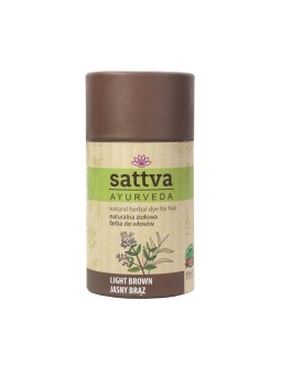 Sattva tintura naturale a base di erbe per capelli, tinta naturale a base di erbe per capelli, castano chiaro 150 g