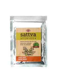 Sattva tintura naturale a base di erbe per capelli, tintura naturale a base di erbe per capelli, rosso chiaro 10 g