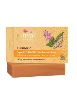 Sattva sapone biologico lavorato a freddo alla curcuma 100 g
