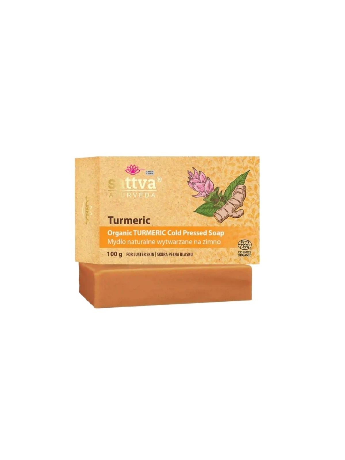 Sattva sapone biologico lavorato a freddo alla curcuma 100 g