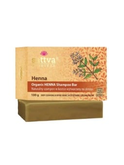Sattva shampoo solido all'henné biologico per capelli 100 g