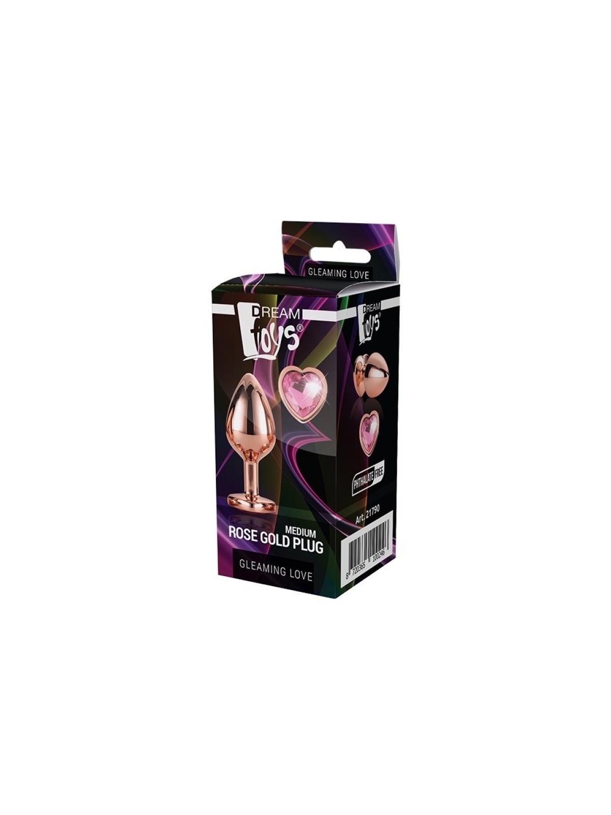 Dream toys gleaming love plug anale oro rosa plug medio