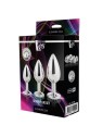 Dream toys set gleaming love plug set di plug anali in argento 3 pezzi.