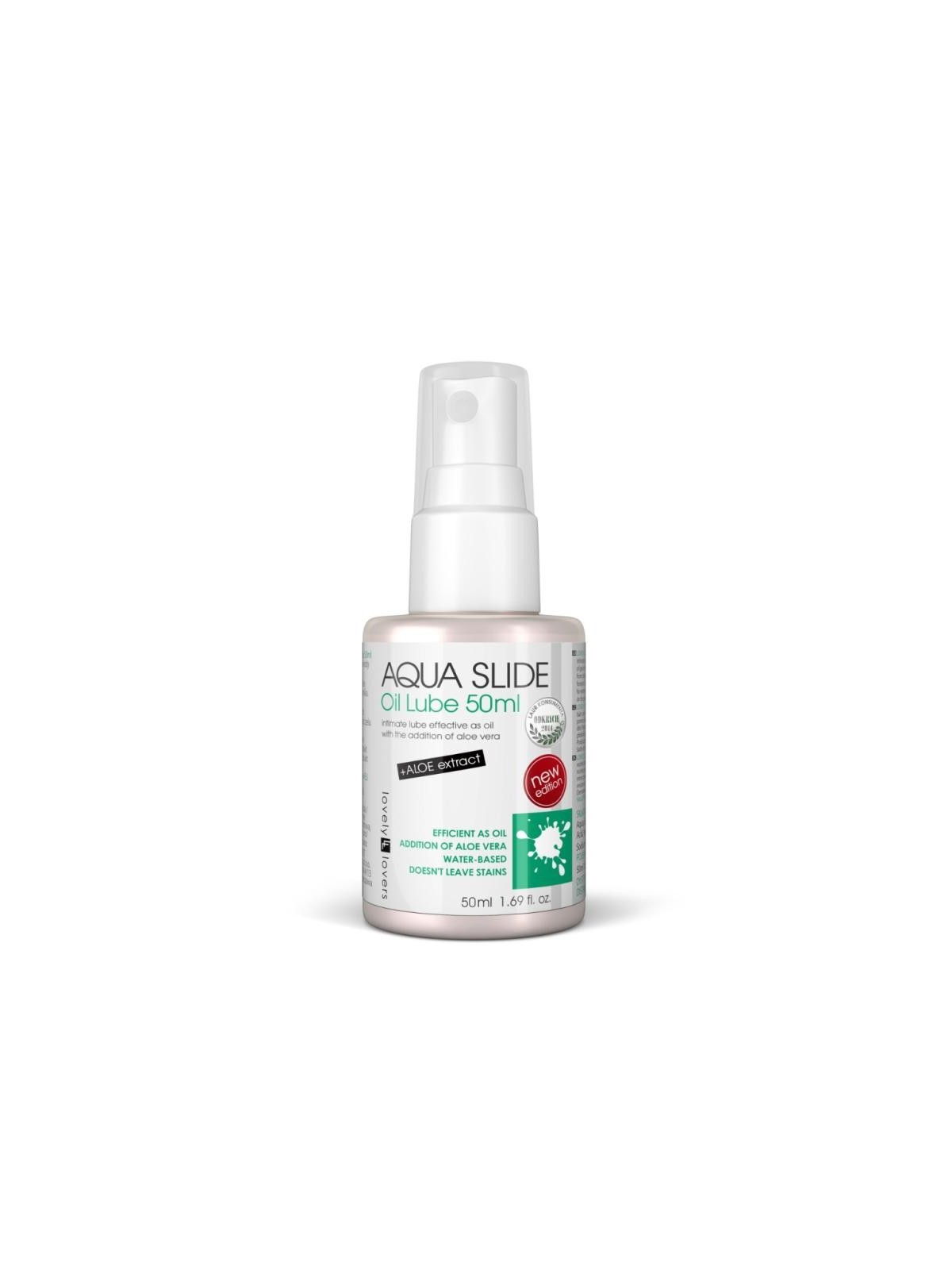 Lovely lovers aqua slide oil lube olio intimo a base d'acqua con aloe 50 ml