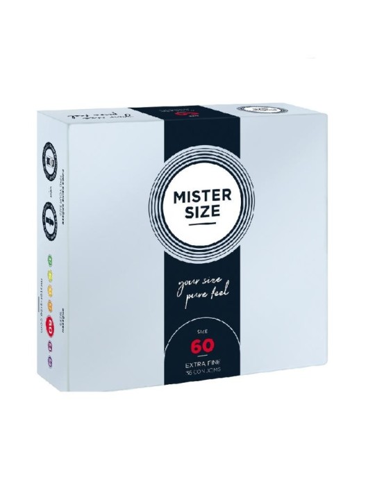 Mister size preservativi preservativi taglia 60mm 36 pezzi.