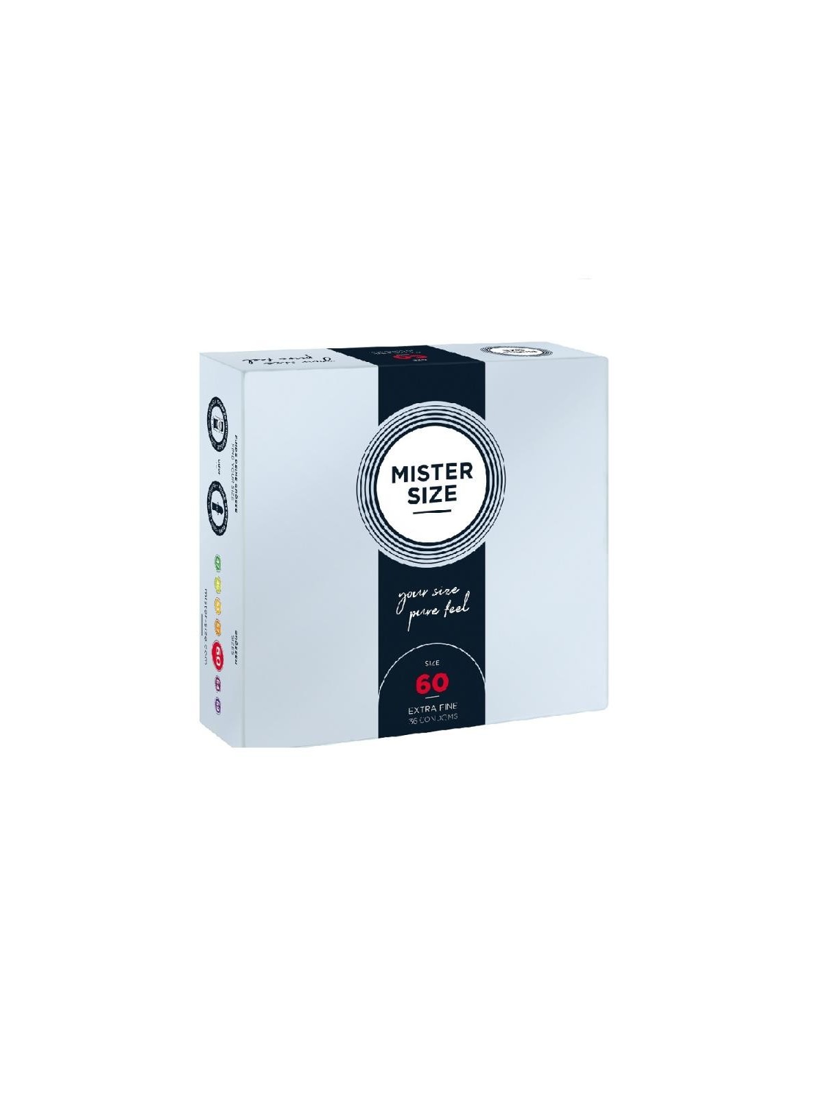 Mister size preservativi preservativi taglia 60mm 36 pezzi.