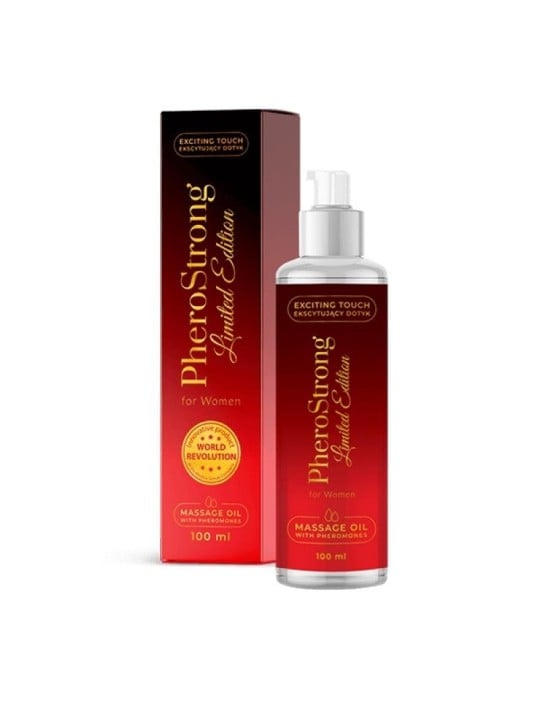 Pherostrong olio da massaggio con feromoni in edizione limitata per donna, 100 ml