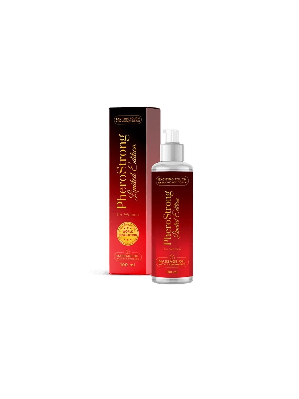 Pherostrong olio da massaggio con feromoni in edizione limitata per donna, 100 ml