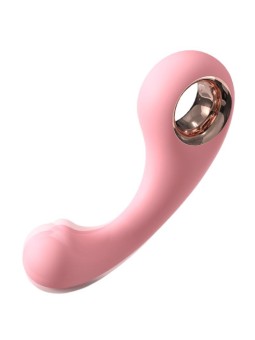 S-hande vibratore a forma di corna rosa