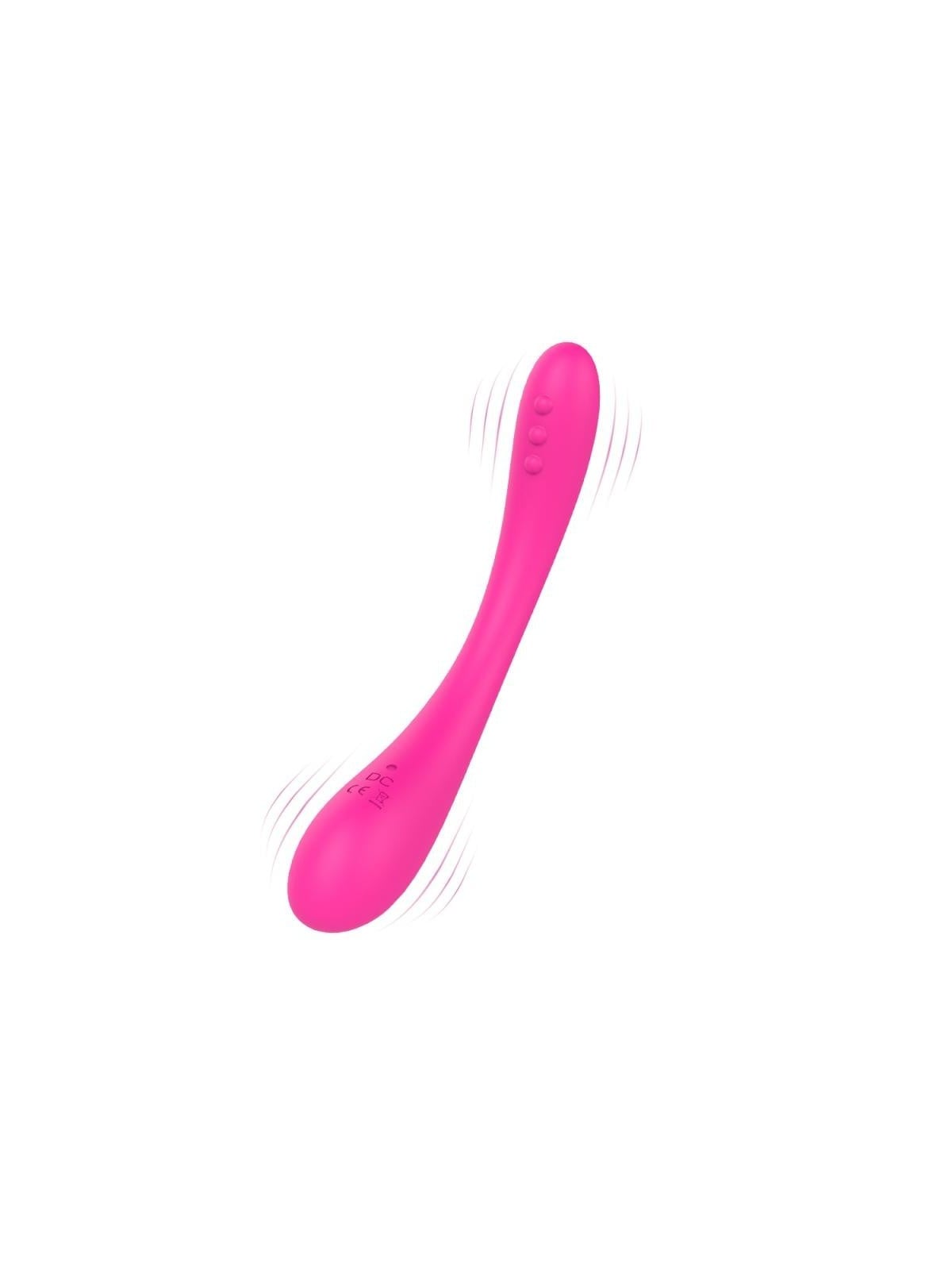 S-hande clare vibratore flessibile multifunzionale per coppie con 9 modalità di vibrazione rosa