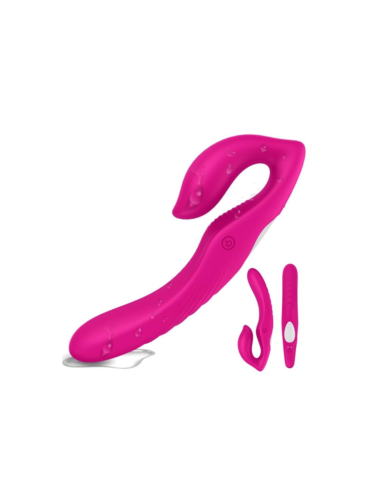 S-hande vibratore di coppia flessibile multifunzionale nami con 9 modalità di vibrazione rosa rossa
