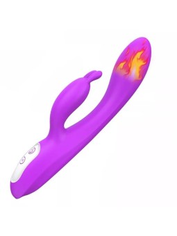 S-hande vibratore riscaldato malizioso con 9 modalità di vibrazione viola