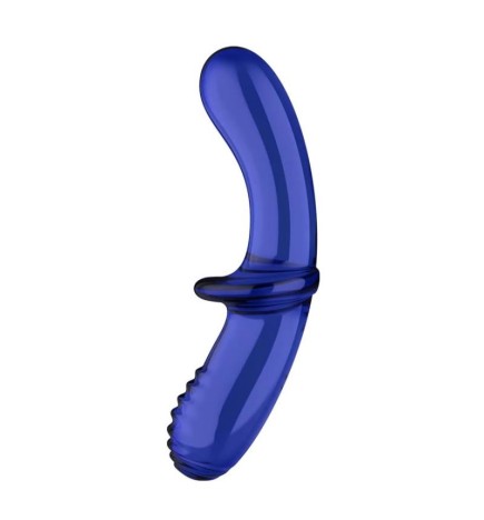 Satifyer dildo in vetro a doppio cristallo, dildo in vetro azzurro chiaro