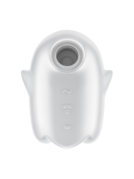 Satisfyer vibratore a ventosa fantasma luminoso bianco