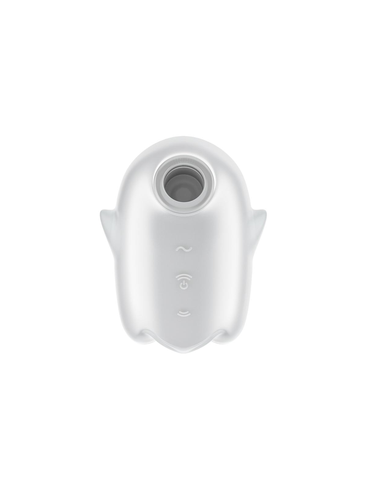 Satisfyer vibratore a ventosa fantasma luminoso bianco