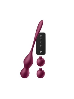 Satifyer palline vibranti love birds vary connect app, colore rosso vino