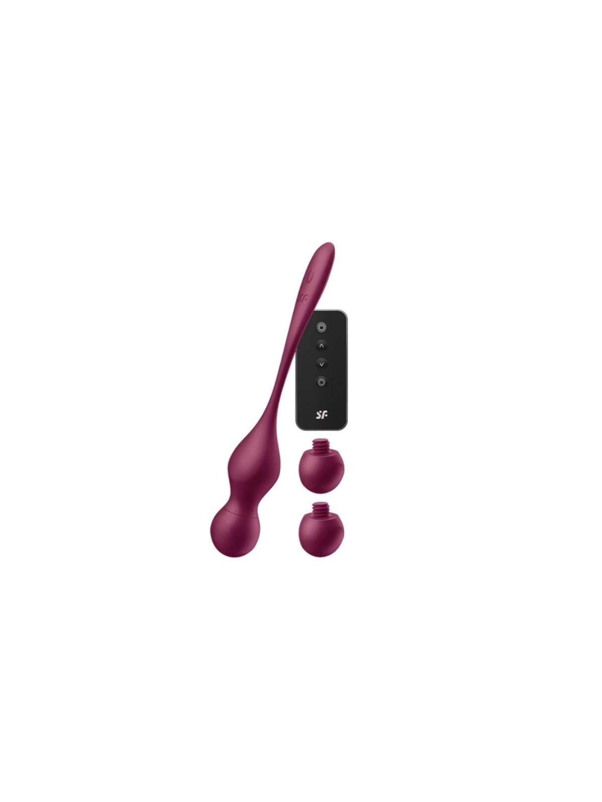 Satifyer palline vibranti love birds vary connect app, colore rosso vino