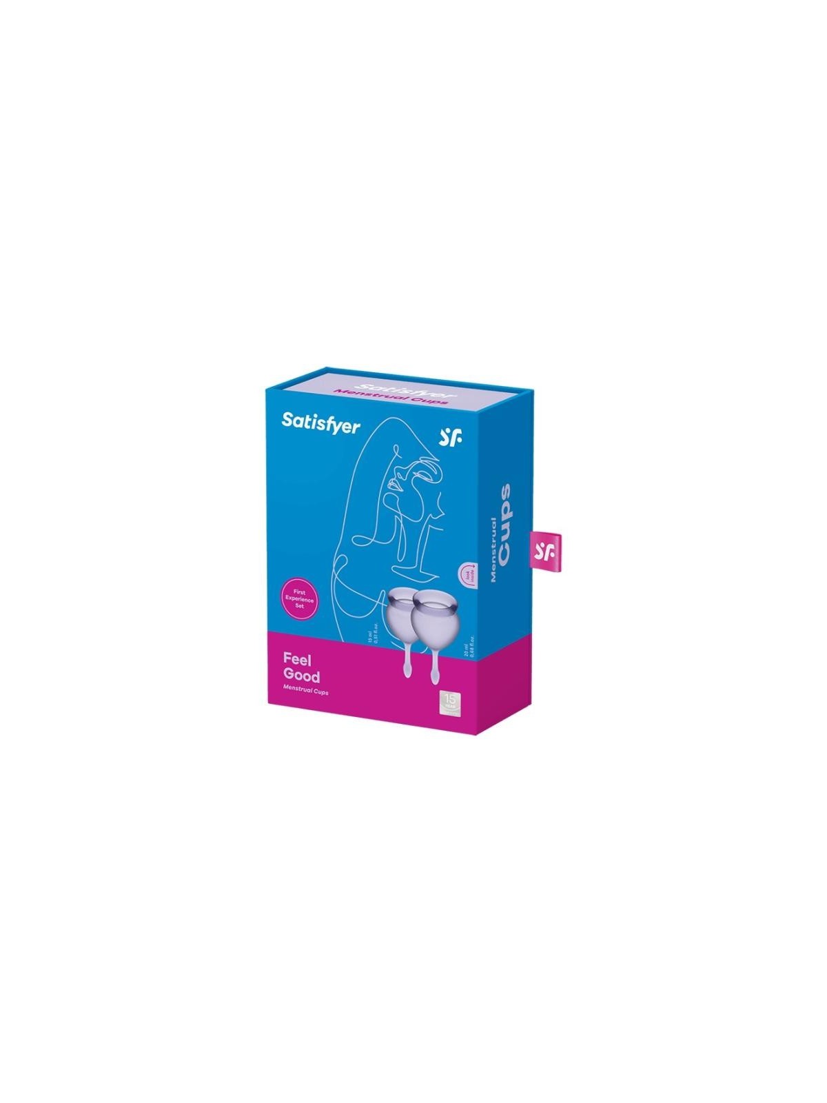 Satisfyer set feel good mentrual set coppetta mestruale 15ml + 20ml light lila
