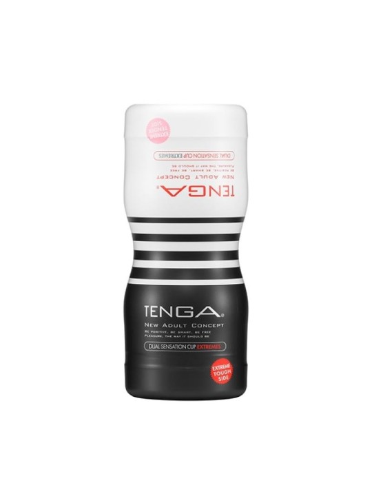 Tenga masturbatore monouso dual sensation cup con due fori estremi