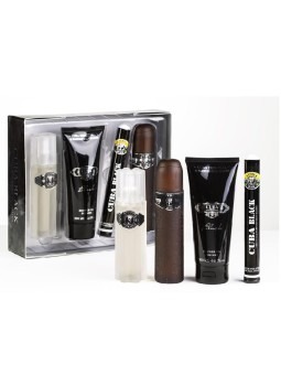 Set cuba original cuba black edt spray 100 ml + edt spray 35 ml + shower gel 200 ml + as spray 100 ml