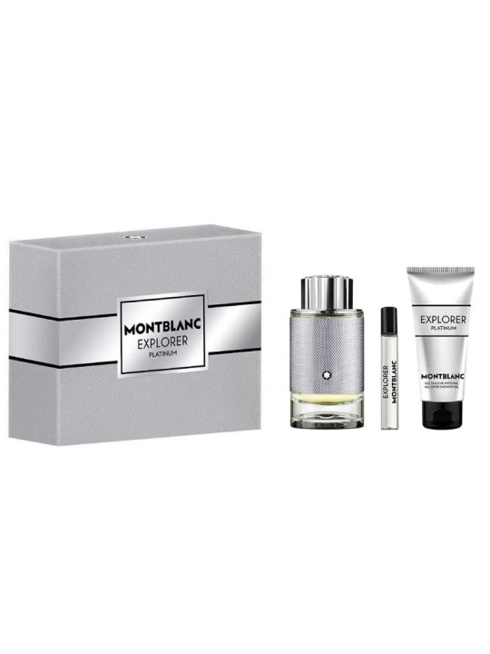 Set mont blanc explorer platinium edp spray 100ml + miniatura edp 7,5ml + gel doccia 100ml