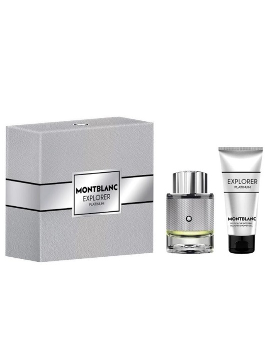 Set mont blanc explorer platinum edp spray 60 ml + gel doccia 100 ml
