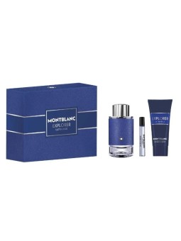 Set mont blanc explorer ultra blue edp spray 100 ml + miniatura edp spray 7,5 ml + gel doccia 100 ml