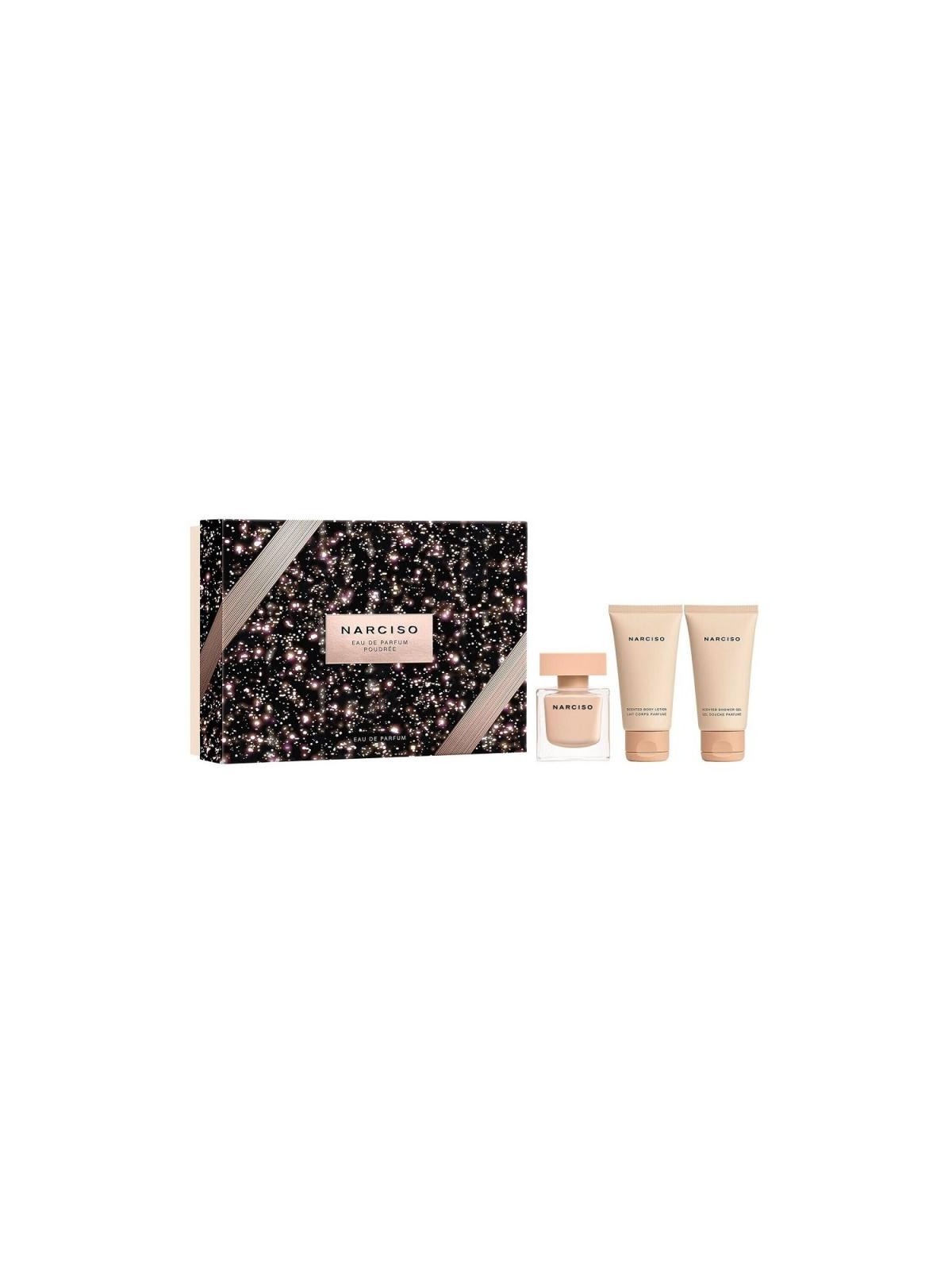 Set narciso rodriguez narciso poudree edp spray 50 ml + lozione corpo 50 ml + gel doccia 50 ml
