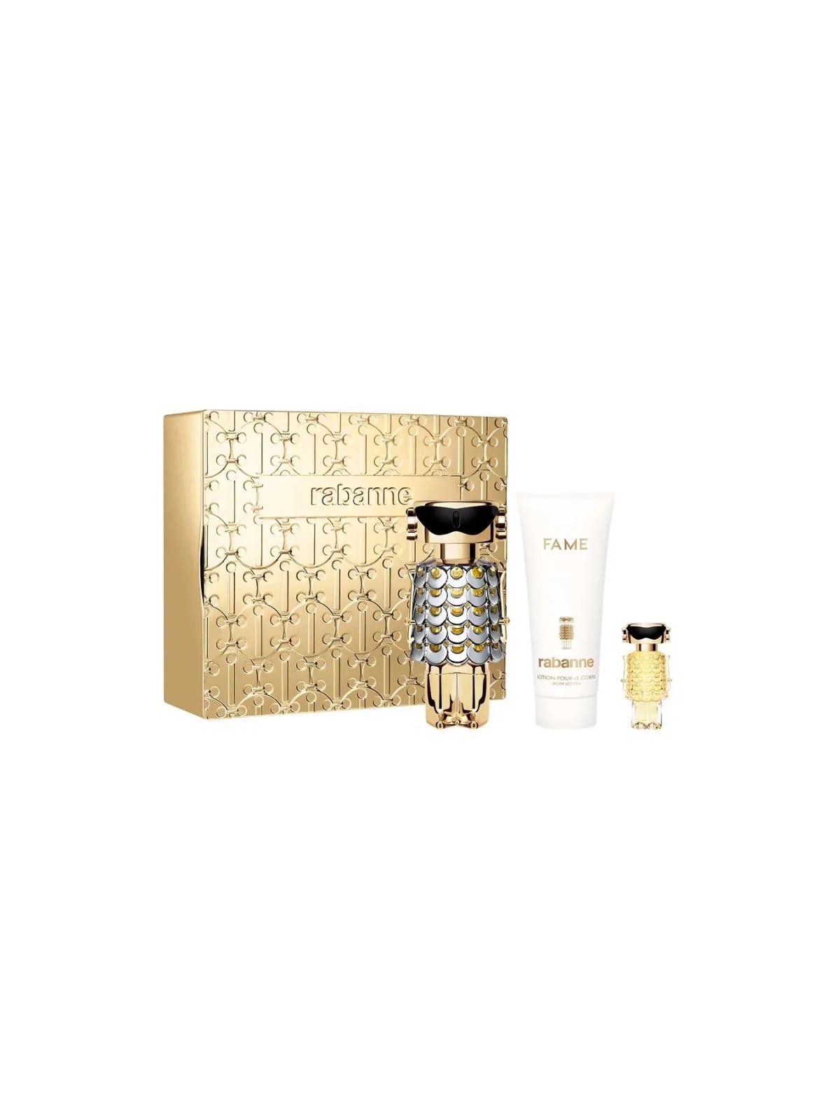 Set paco rabanne fame edp spray 80 ml + lozione corpo 100 ml + edp spray 4 ml
