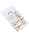 Ecarla eleganti forcine per capelli color oro 4 pezzi.