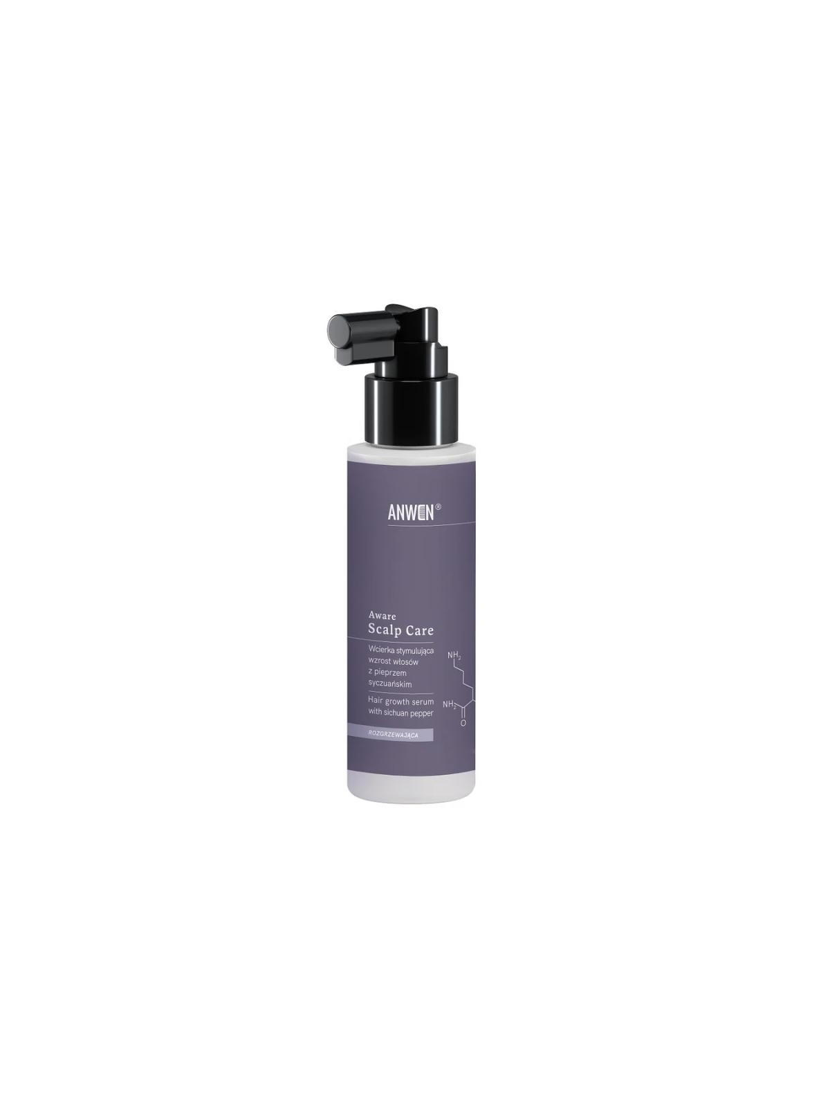 Anwen aware scalp care lozione stimolante per la crescita dei capelli con pepe di sichuan 100 ml