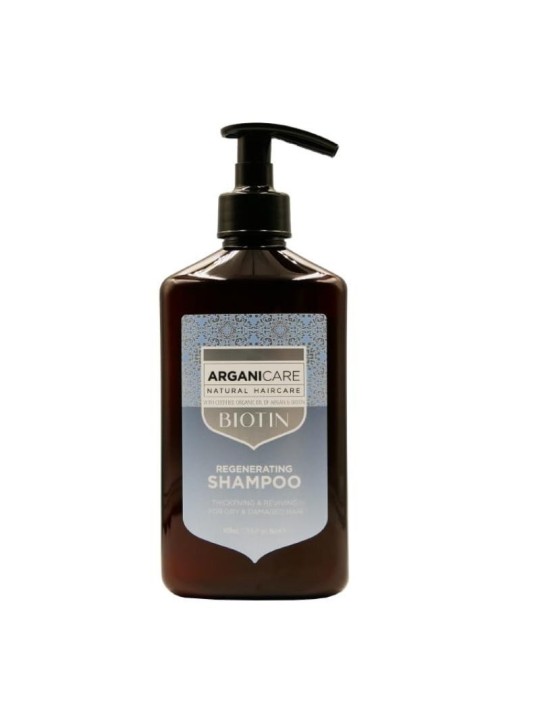 Arganicare shampoo alla biotina, shampoo rinforzante per capelli 400 ml