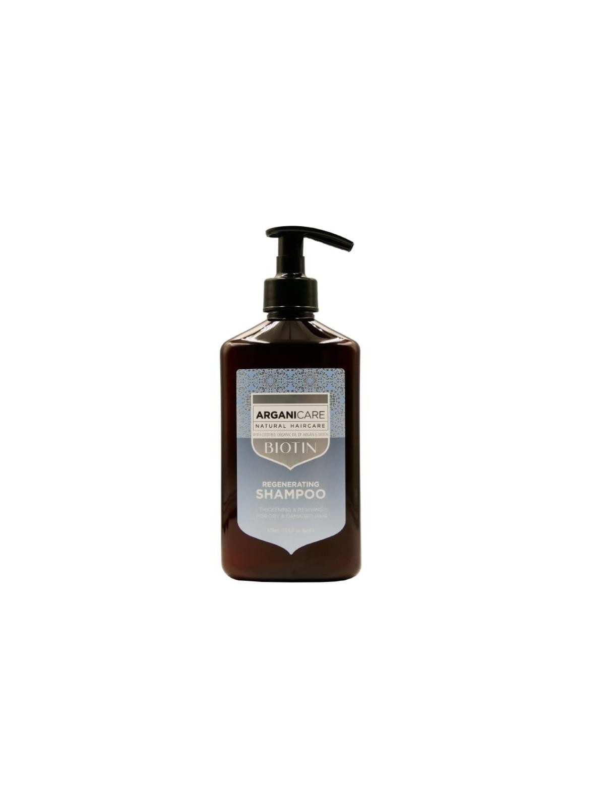 Arganicare shampoo alla biotina, shampoo rinforzante per capelli 400 ml