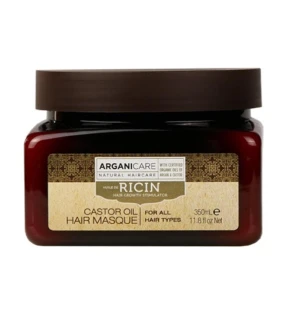 Arganicare castor hair masque maschera con olio di ricino stimolante per la crescita dei capelli 350 ml