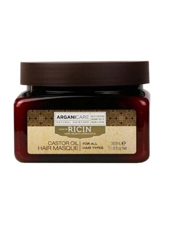 Arganicare castor hair masque maschera con olio di ricino stimolante per la crescita dei capelli 350 ml