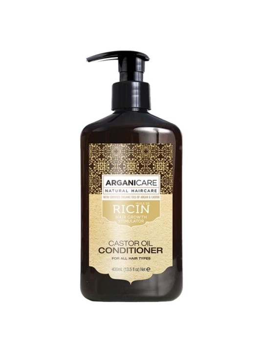Arganicare balsamo all'olio di ricino, balsamo stimolante per la crescita dei capelli 400 ml