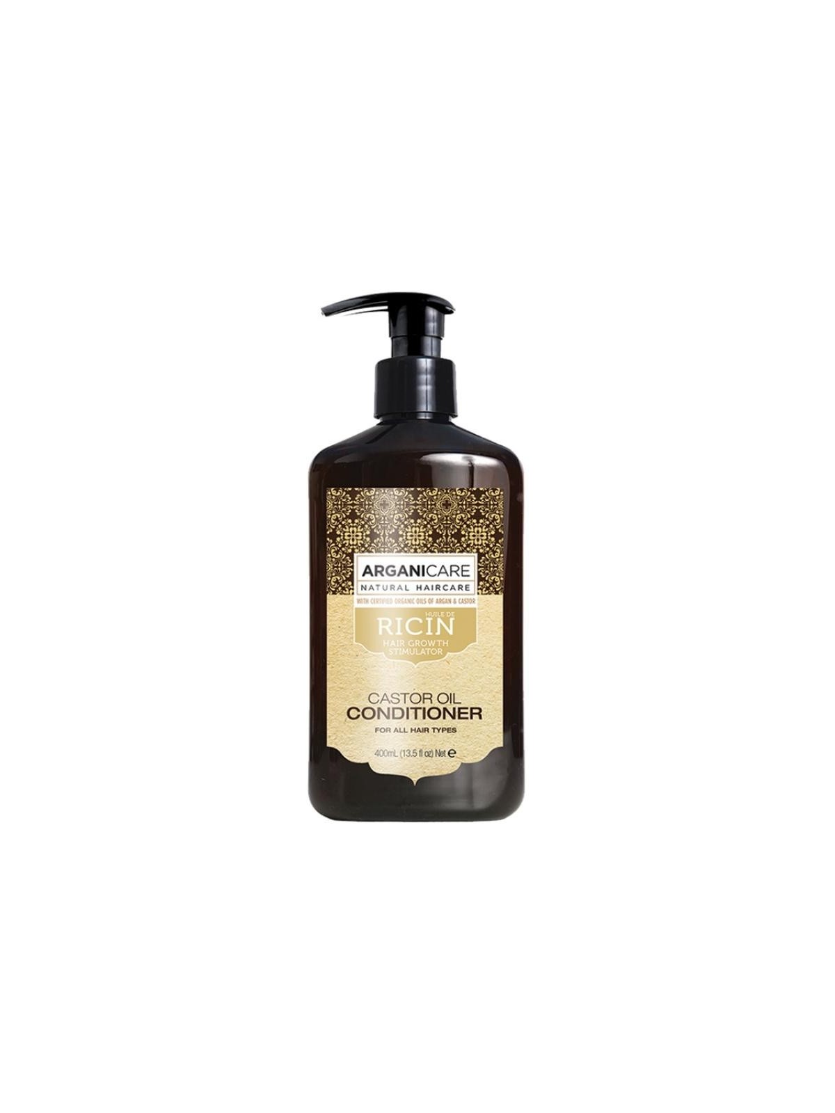 Arganicare balsamo all'olio di ricino, balsamo stimolante per la crescita dei capelli 400 ml