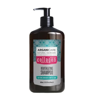 Arganicare shampoo rivitalizzante al collagene per capelli fini, danneggiati e fragili 400 ml