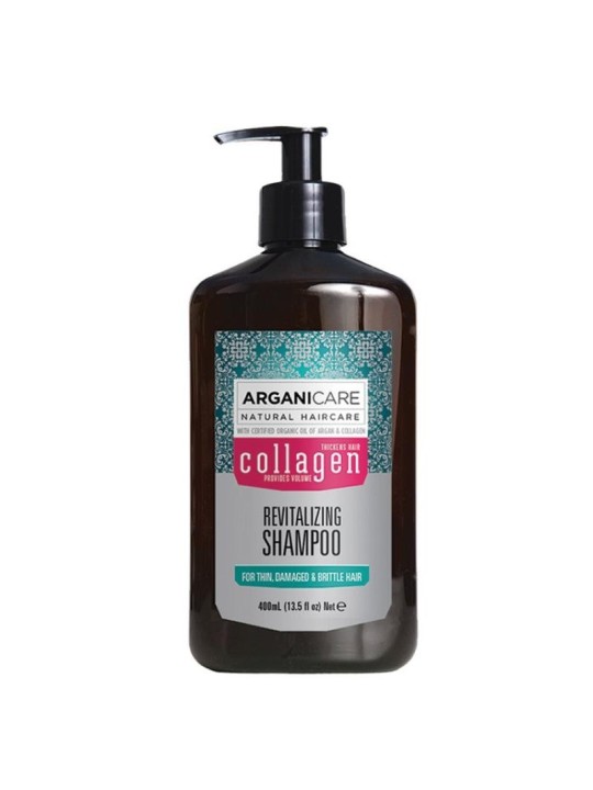 Arganicare shampoo rivitalizzante al collagene per capelli fini, danneggiati e fragili 400 ml
