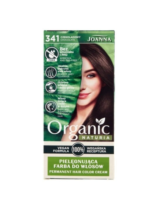 Joanna tinta per capelli nutriente biologica naturia senza ammoniaca e ppd 341 cioccolato