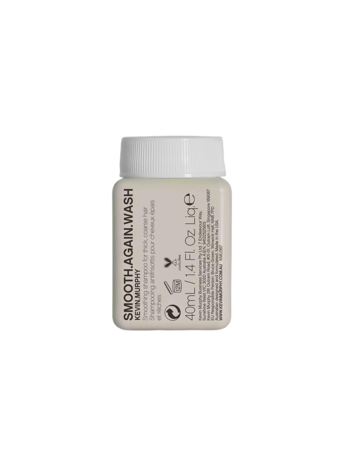 Kevin murphy shampoo lisciante smooth again wash per capelli spessi, shampoo lisciante per capelli fini 40 ml