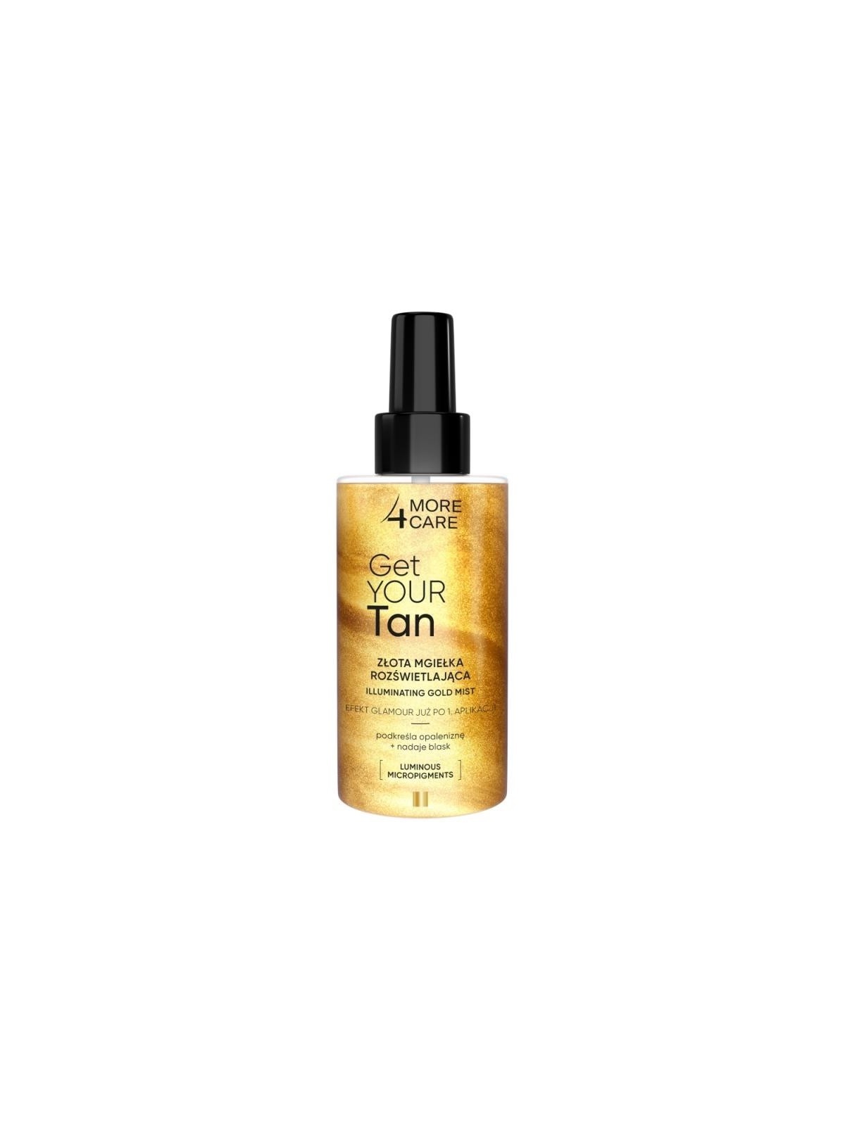 More4care ottieni la tua abbronzatura! Spray illuminante dorato 150 ml