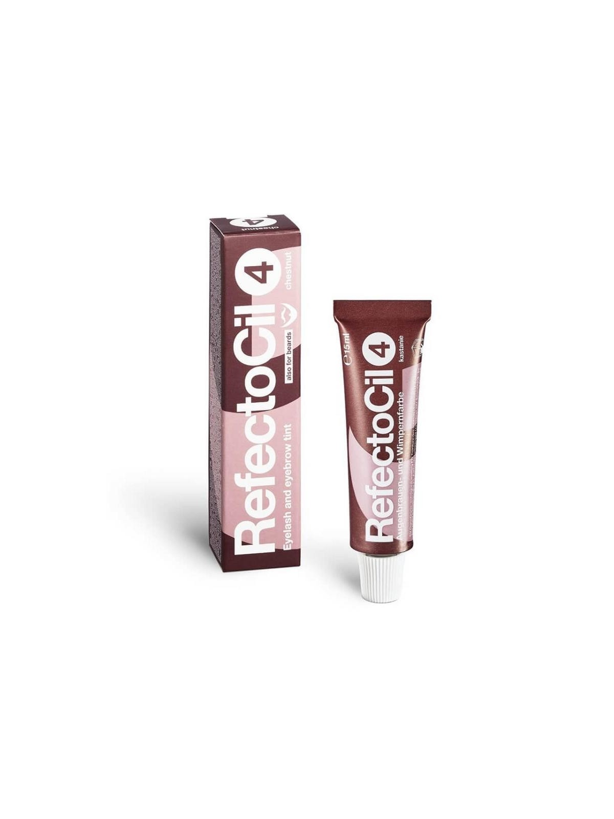 Refectocil tinta per ciglia e sopracciglia, henné per ciglia e sopracciglia 4 castagna 15 ml