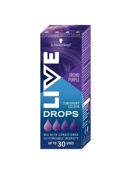 Schwarzkopf tinta lavabile per capelli live drops orchid purple 30ml
