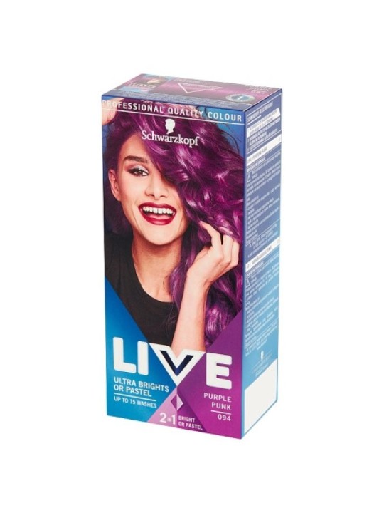 Schwarzkopf tinta semipermanente live ultra brights o pastel 094 purple punk