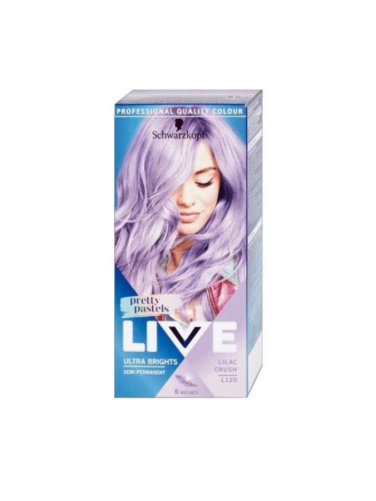Schwarzkopf tinta per capelli semipermanente live ultra brights o pastel l120 lilac crush