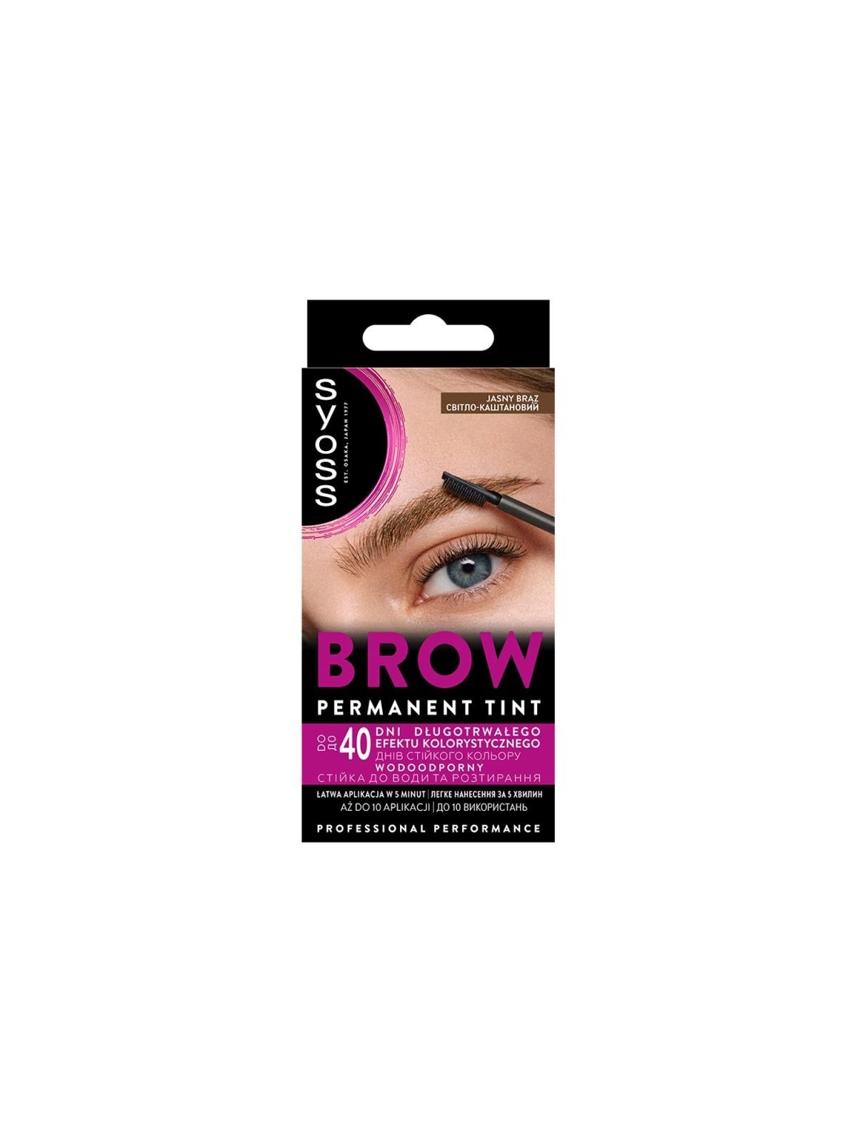 Syoss tinta per sopracciglia brow tint marrone chiaro 10 ml