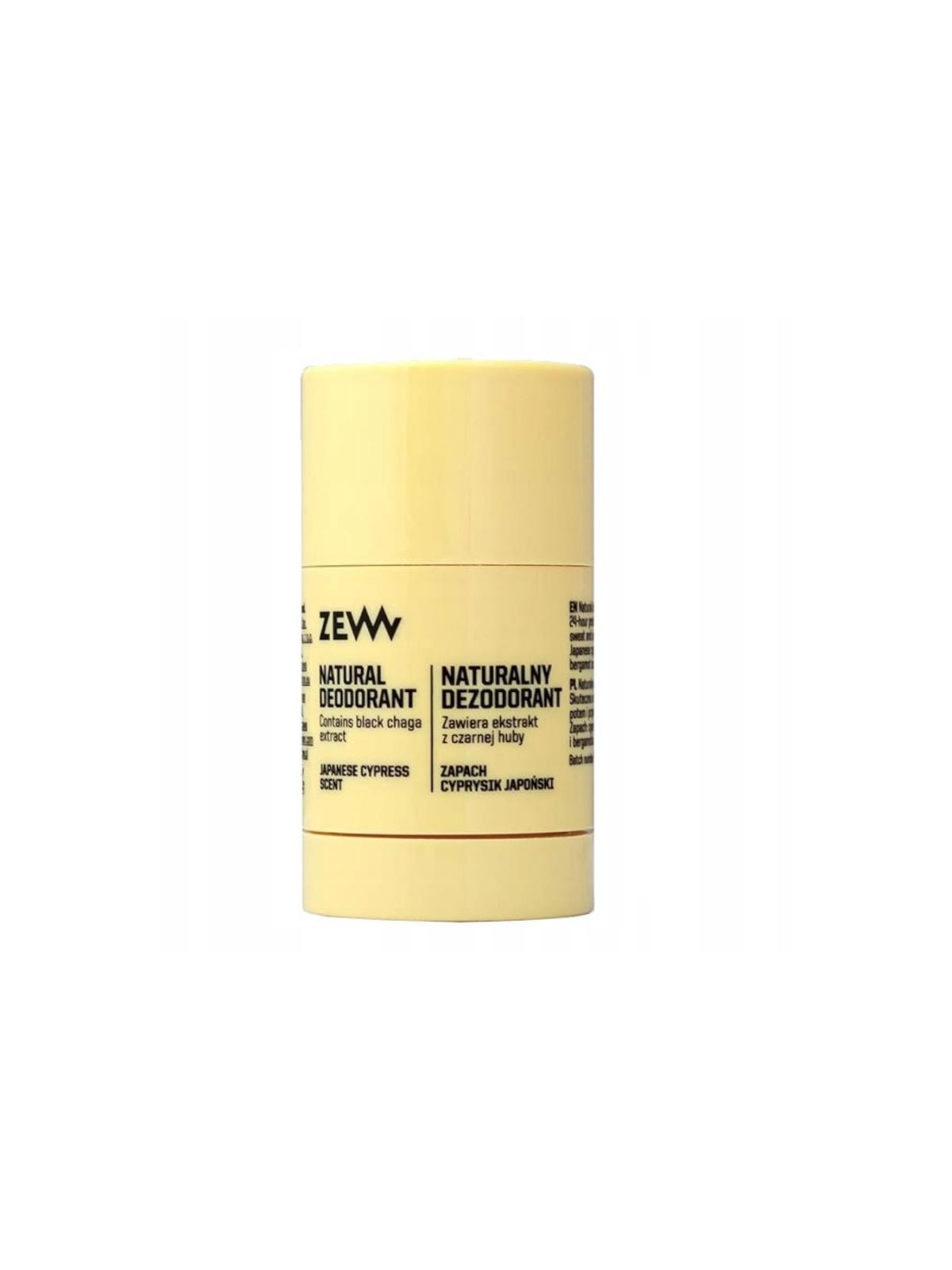 Zew for men deodorante stick naturale cipresso giapponese e bergamotto 30 g